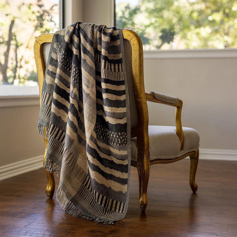 Black and best sale gold throws