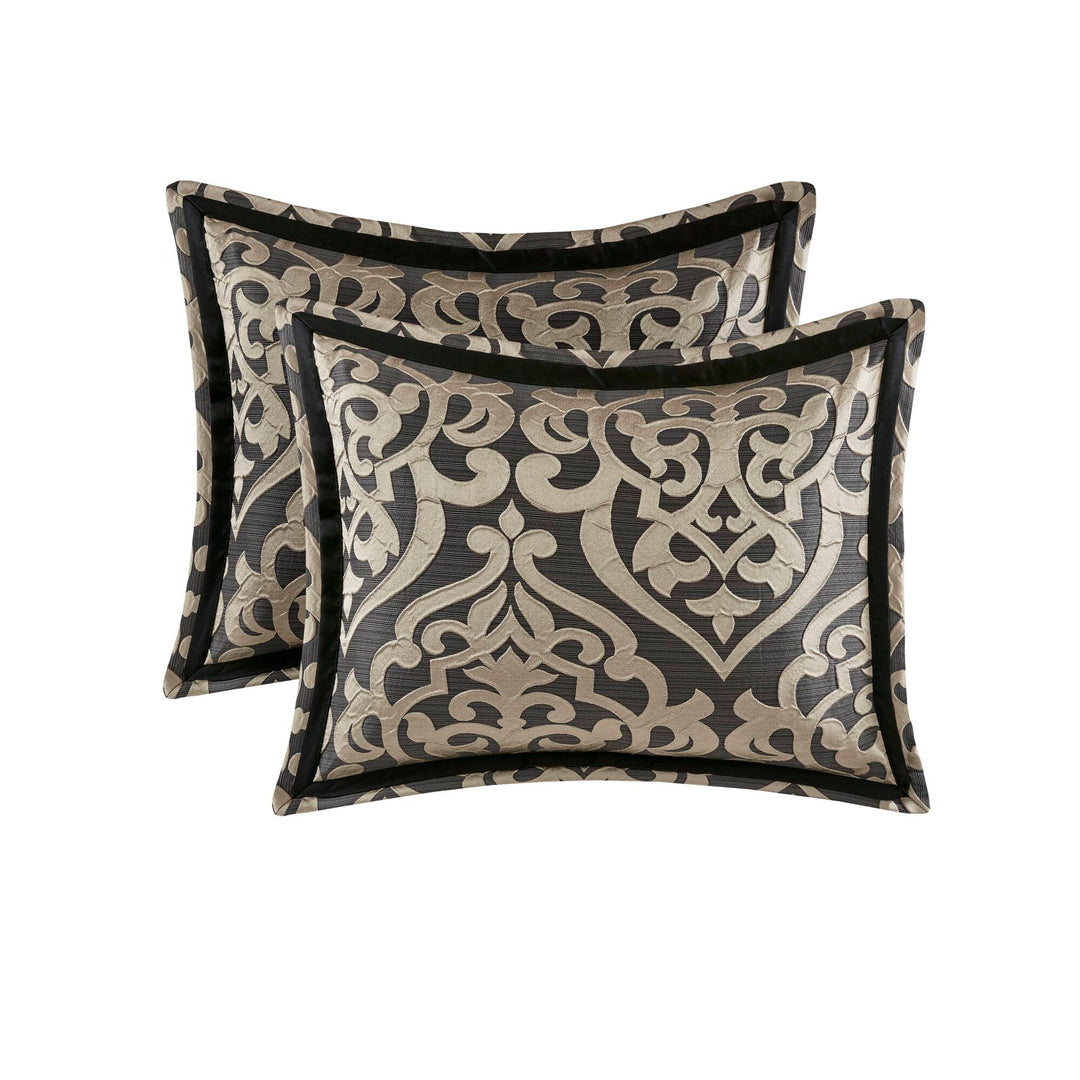 Odette Black 8 Piece Jacquard Comforter Set Comforter Sets By JLA HOME/Olliix (E & E Co., Ltd)