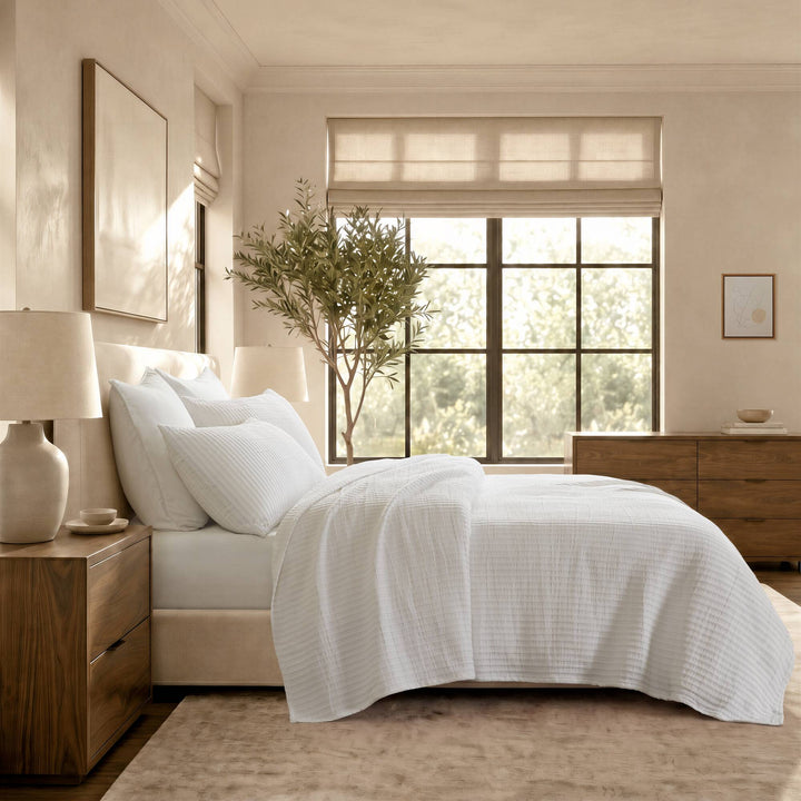 Hayden 3-Piece Cotton Blend Textured Knit Quilt Set