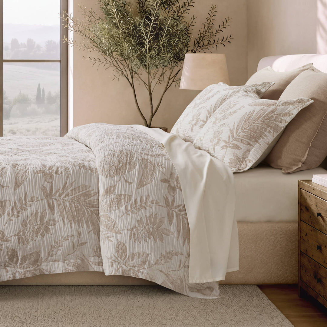 Maison Tropical Cotton Jacquard 3 Piece Duvet Cover Set