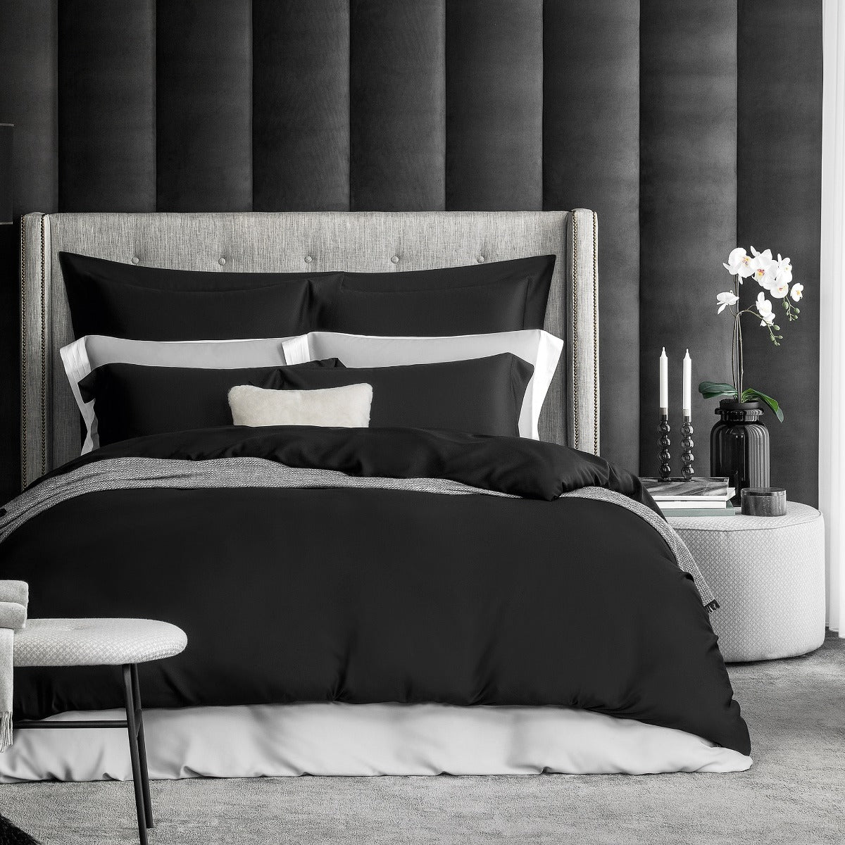 Black deals duvet covers