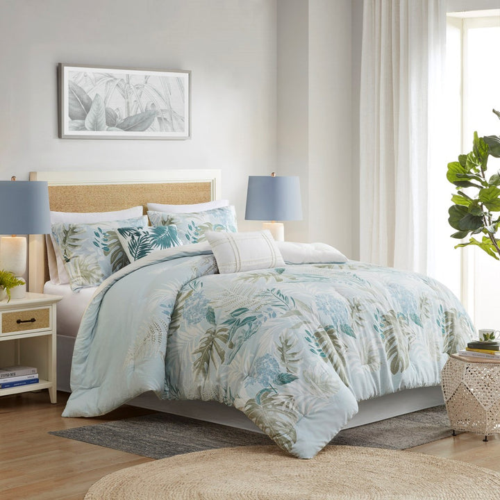 Sasha Blue 6 Piece Comforter Set Comforter Sets By JLA HOME/Olliix (E & E Co., Ltd)