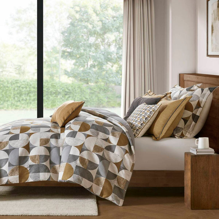 Cirque Gold 9 Piece Comforter Set Comforter Sets By JLA HOME/Olliix (E & E Co., Ltd)