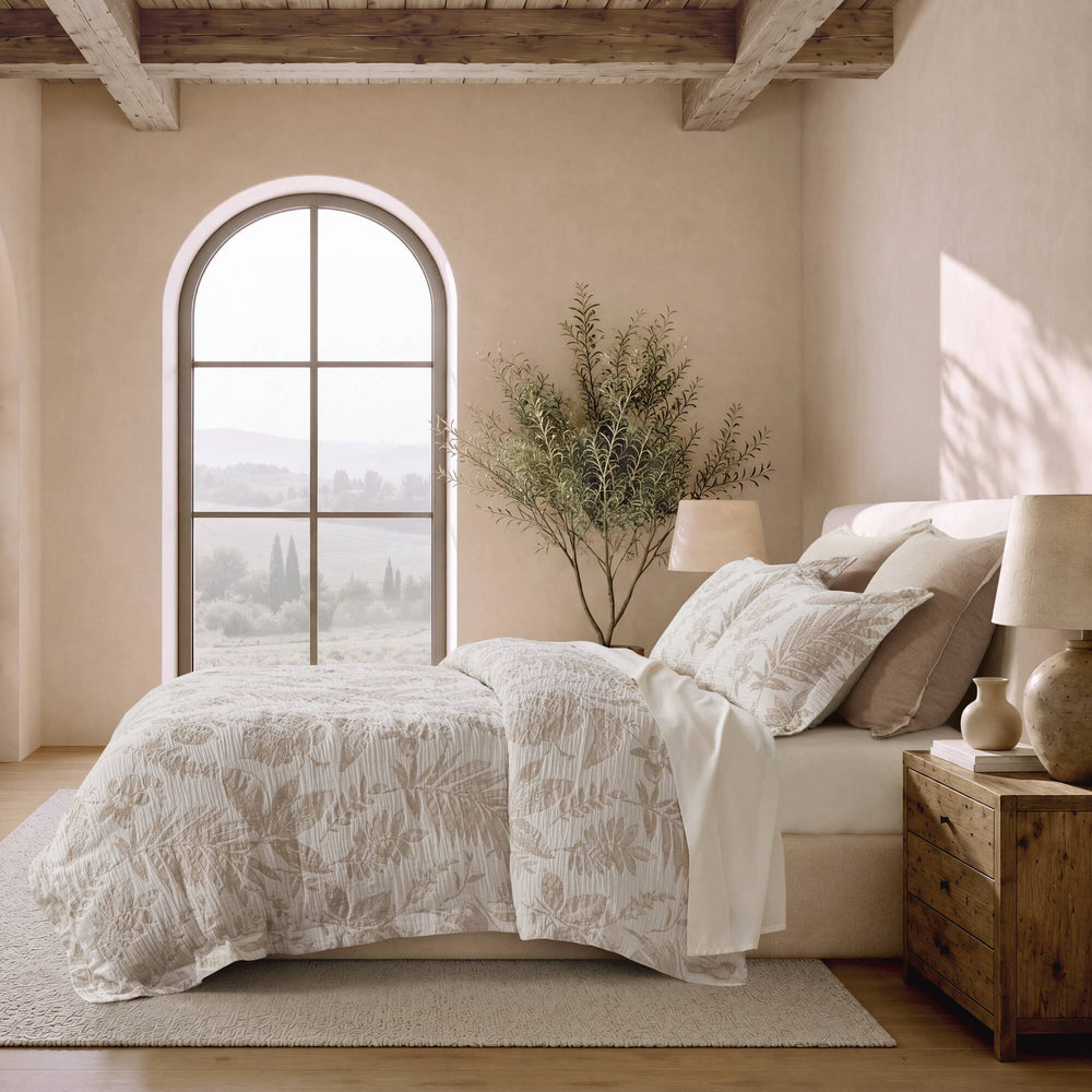 Maison Tropical Cotton Jacquard 3 Piece Duvet Cover Set Duvet Covers By JLA HOME/Olliix (E & E Co., Ltd)