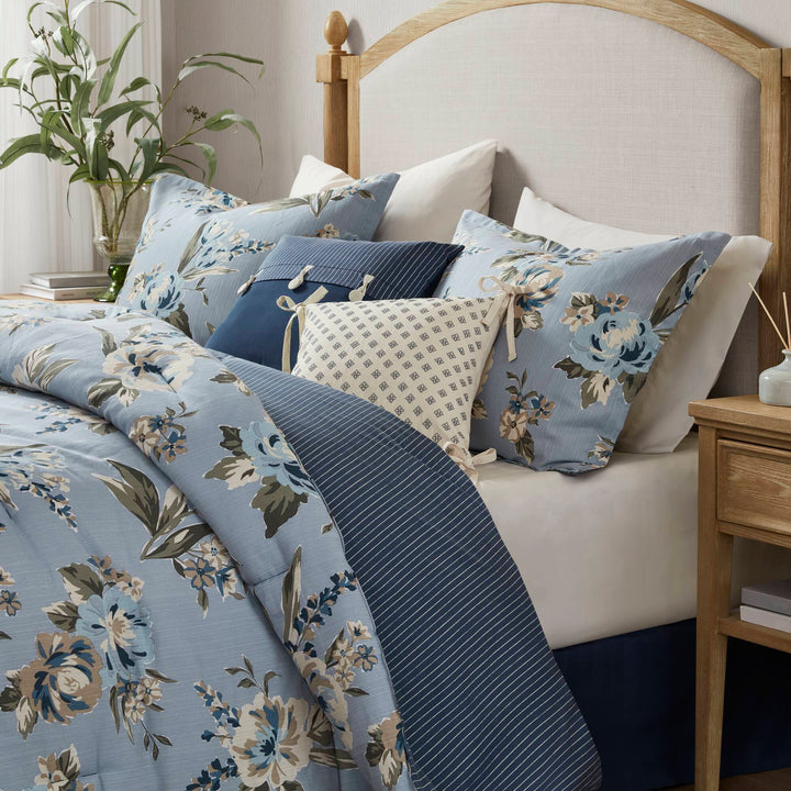 Salara Blue 7 Piece Comforter Set Comforter Sets By JLA HOME/Olliix (E & E Co., Ltd)