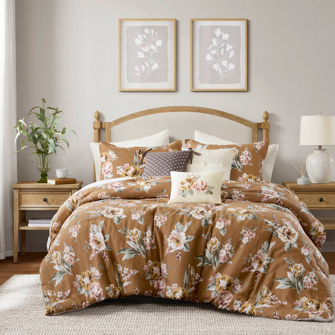 Salara Terracotta 7 Piece Comforter Set Comforter Sets By JLA HOME/Olliix (E & E Co., Ltd)