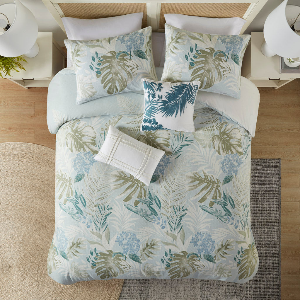 Kiawah Island Blue 5 Piece Duvet Cover Set Duvet Covers By JLA HOME/Olliix (E & E Co., Ltd)