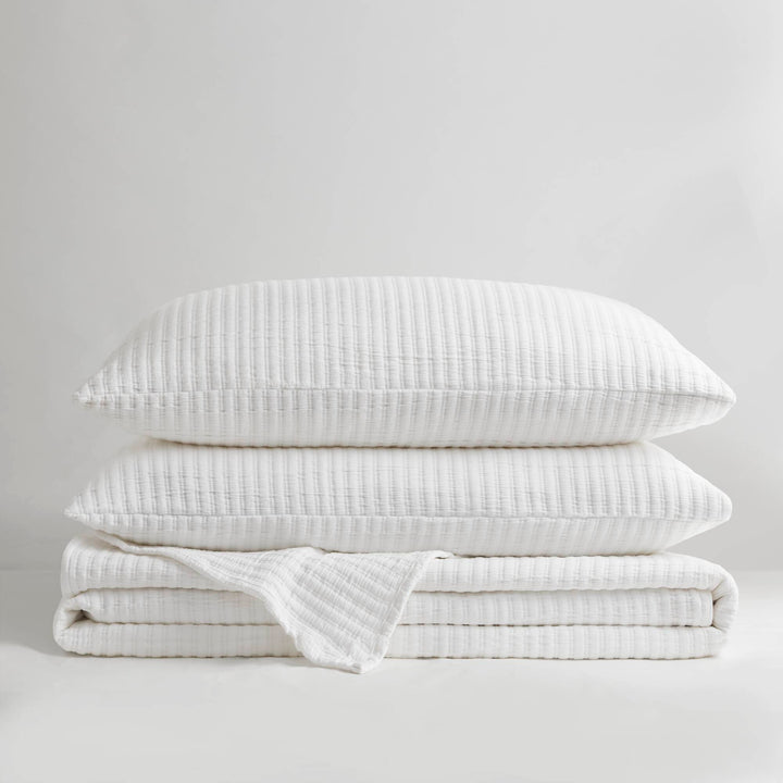 Hayden 3-Piece Cotton Blend Textured Knit Quilt Set