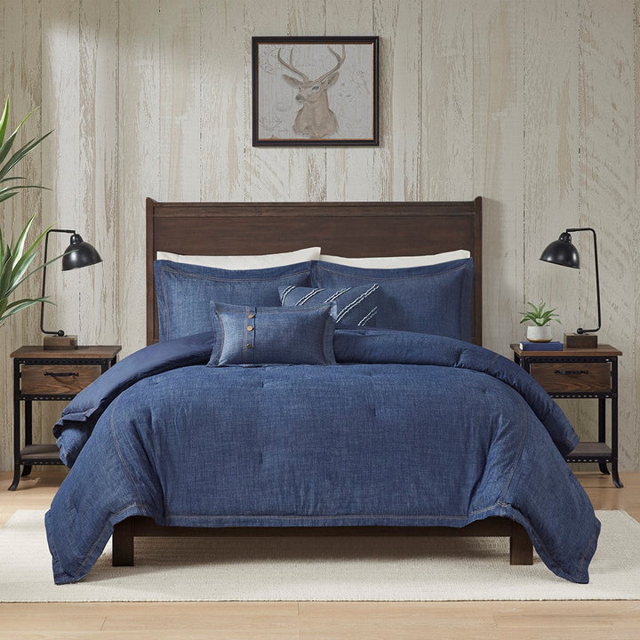 Primerry Blue 5 Piece Comforter Set Comforter Sets By JLA HOME/Olliix (E & E Co., Ltd)