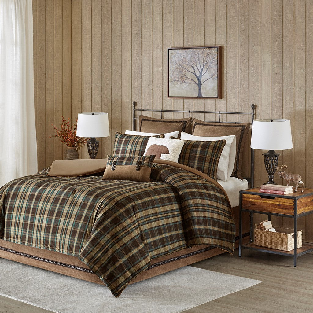 Serta Plaid 4 Piece Comforter Set Comforter Sets By JLA HOME/Olliix (E & E Co., Ltd)