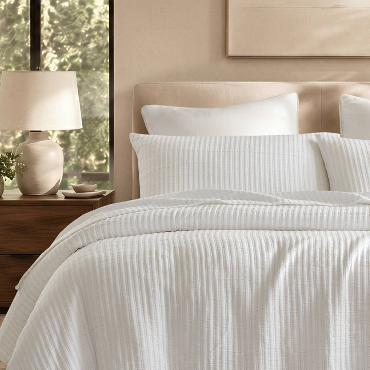 Hayden 3-Piece Cotton Blend Textured Knit Quilt Set