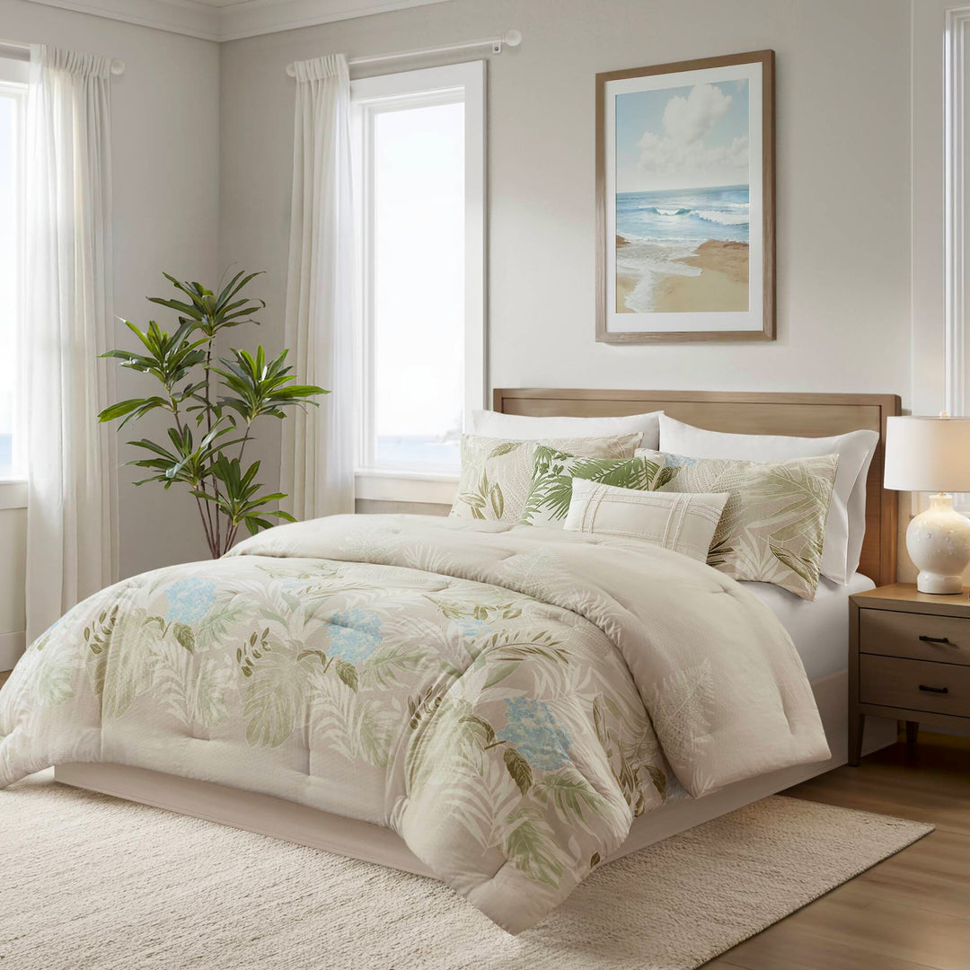 Kiawah Island Taupe 6 Piece Comforter Set Comforter Sets By JLA HOME/Olliix (E & E Co., Ltd)