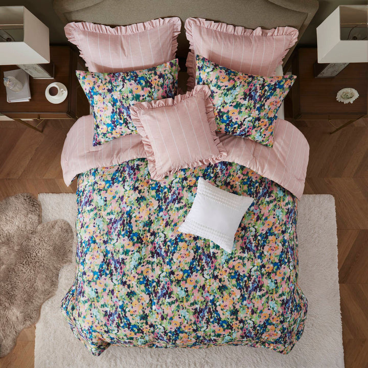 Ophelia Multi 8 Piece Comforter Set Comforter Sets By JLA HOME/Olliix (E & E Co., Ltd)