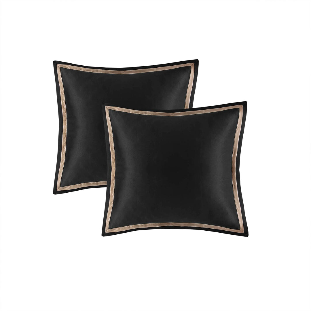 Odette Black 8 Piece Jacquard Comforter Set Comforter Sets By JLA HOME/Olliix (E & E Co., Ltd)