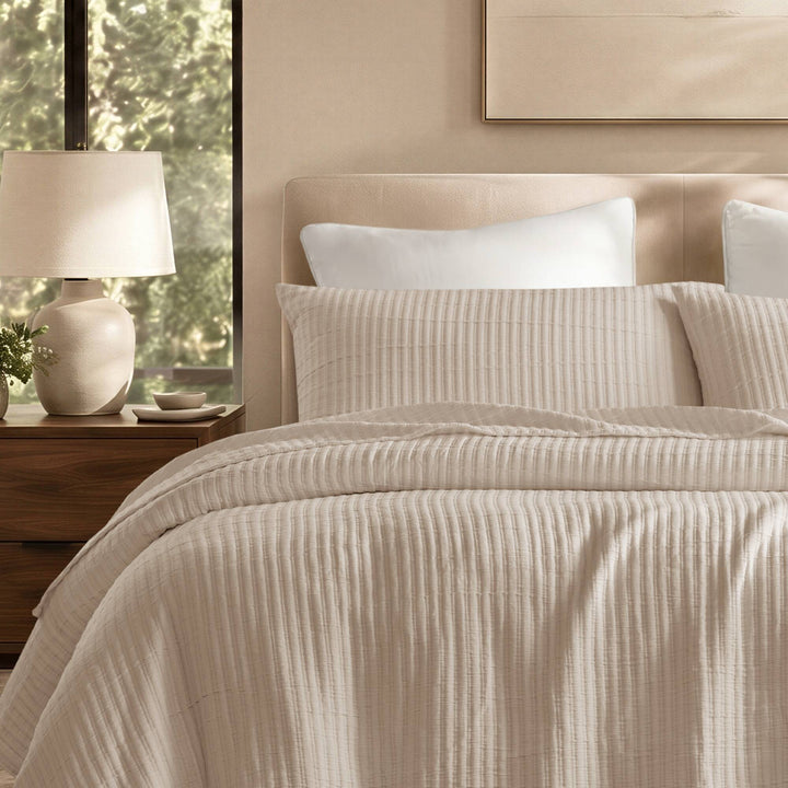 Hayden 3-Piece Cotton Blend Textured Knit Quilt Set