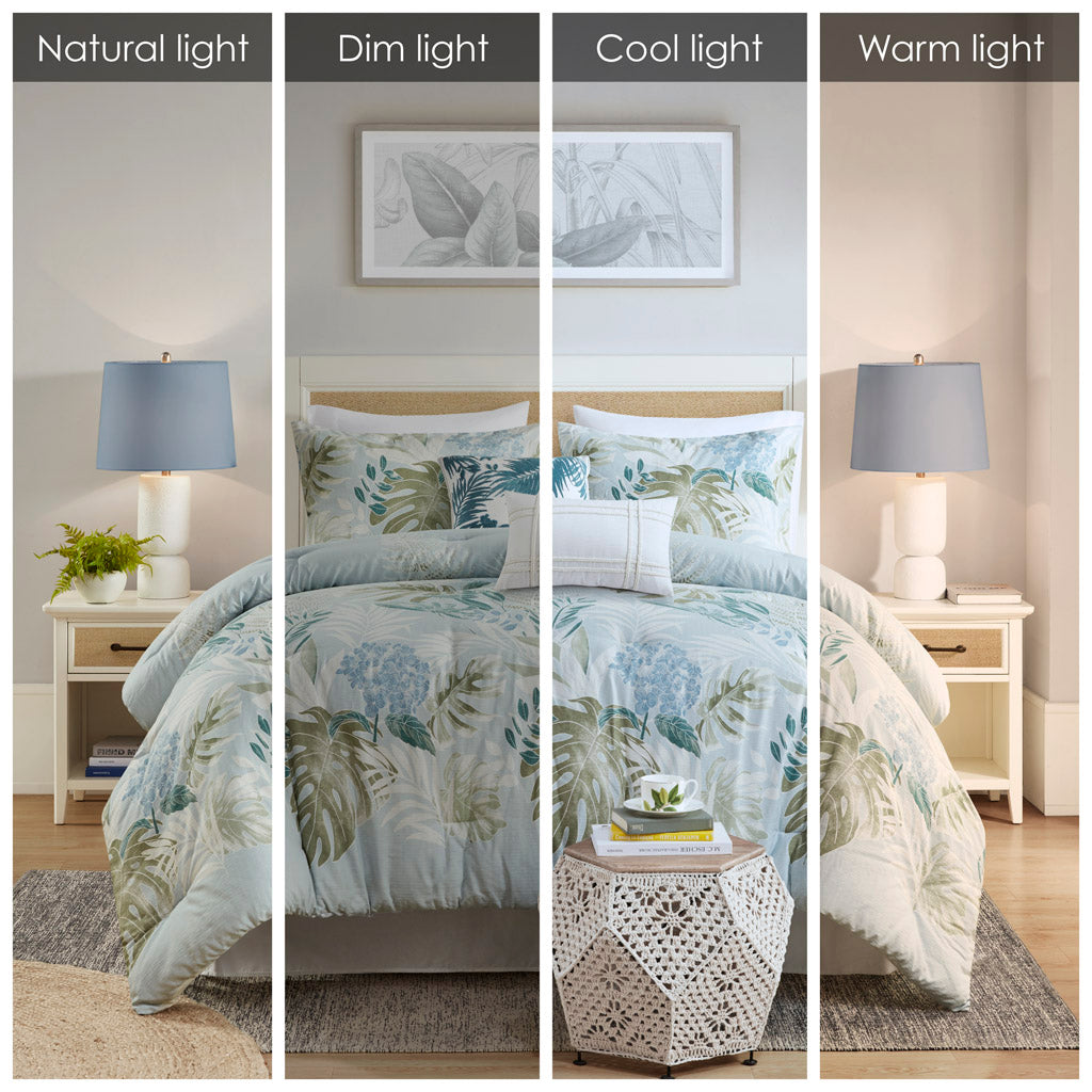 Kiawah Island Blue 6 Piece Comforter Set Comforter Sets By JLA HOME/Olliix (E & E Co., Ltd)