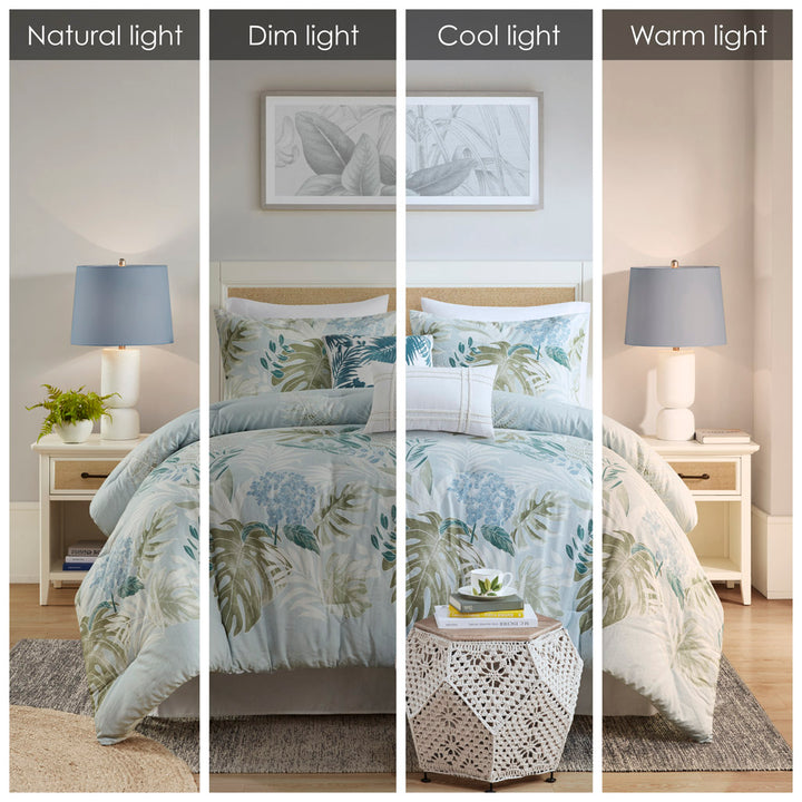 Kiawah Island Blue 6 Piece Comforter Set Comforter Sets By JLA HOME/Olliix (E & E Co., Ltd)