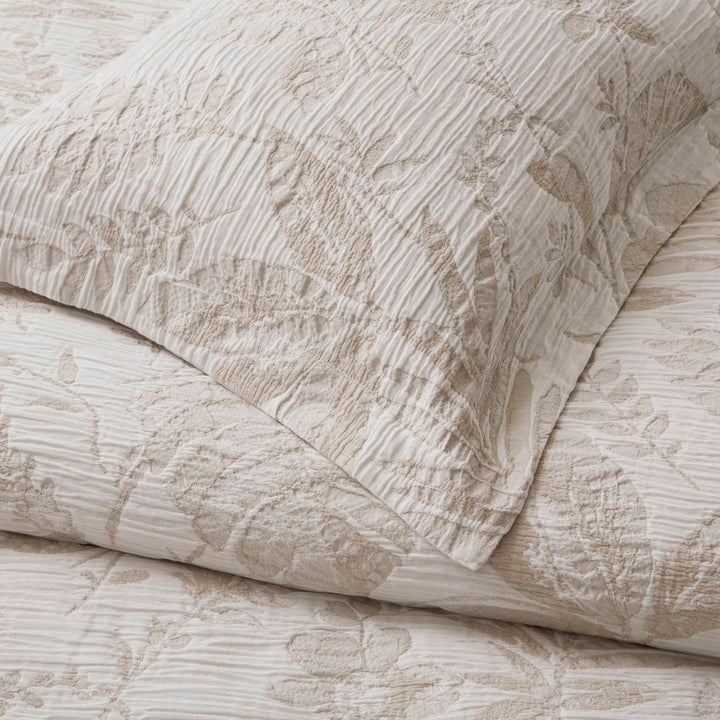 Maison Tropical Cotton Jacquard 3 Piece Duvet Cover Set