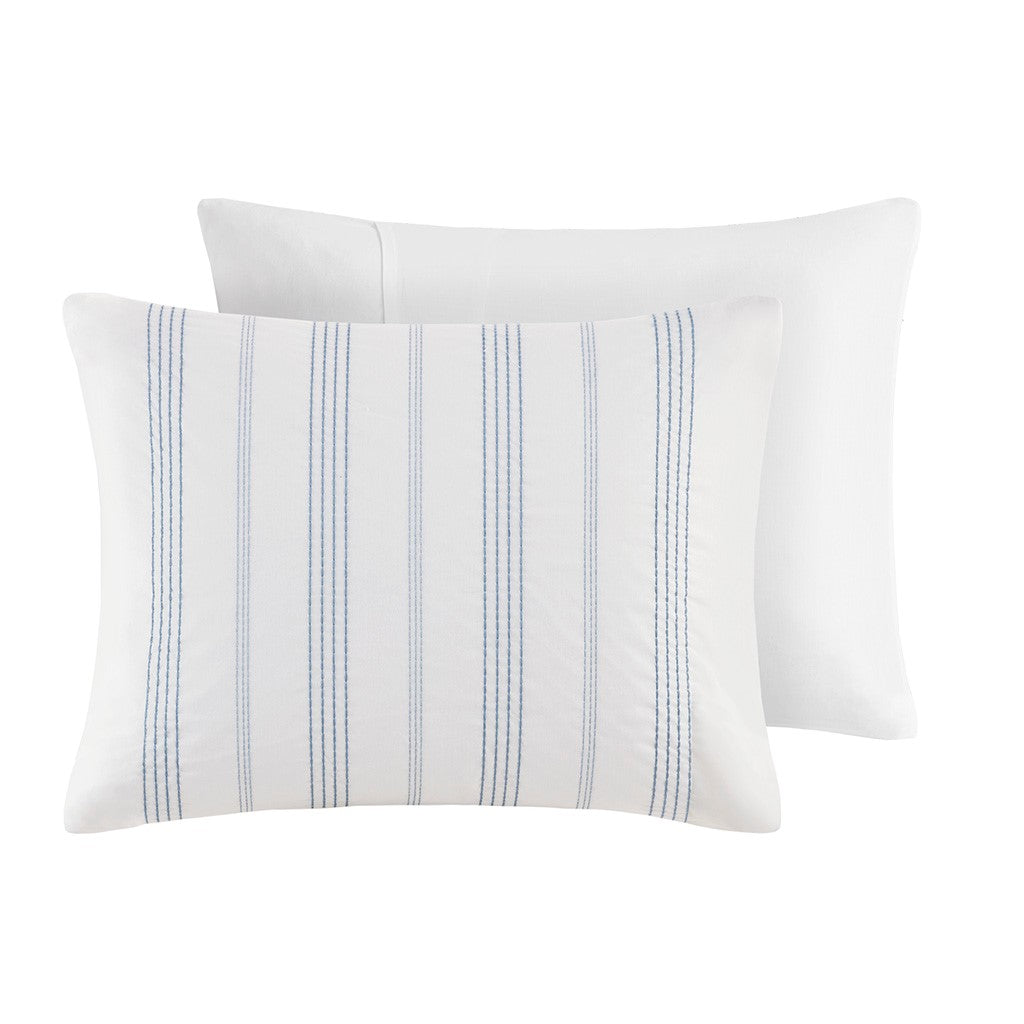 Kateline White/Blue 6 Piece Comforter Set Comforter Sets By JLA HOME/Olliix (E & E Co., Ltd)
