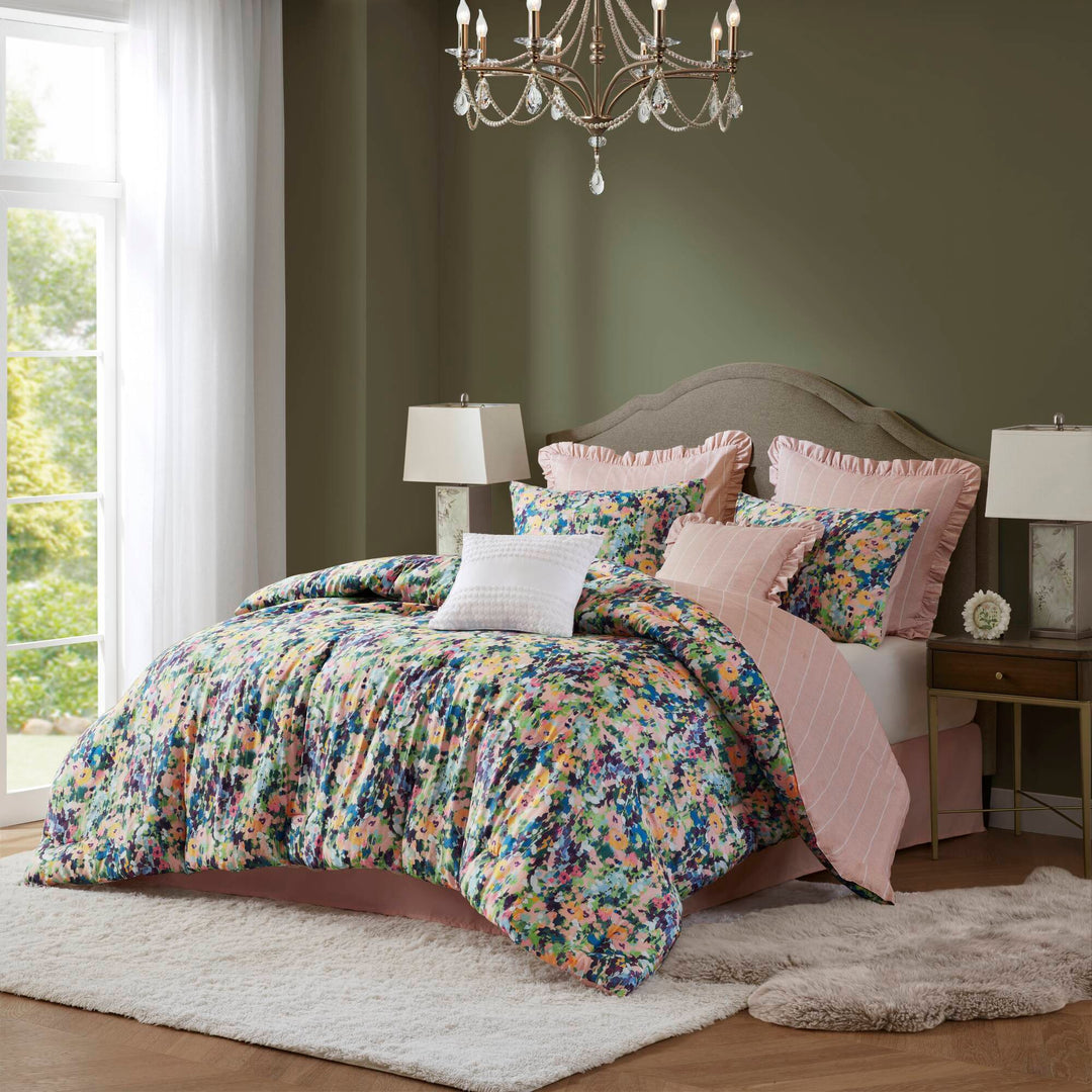 Ophelia Multi 8 Piece Comforter Set Comforter Sets By JLA HOME/Olliix (E & E Co., Ltd)