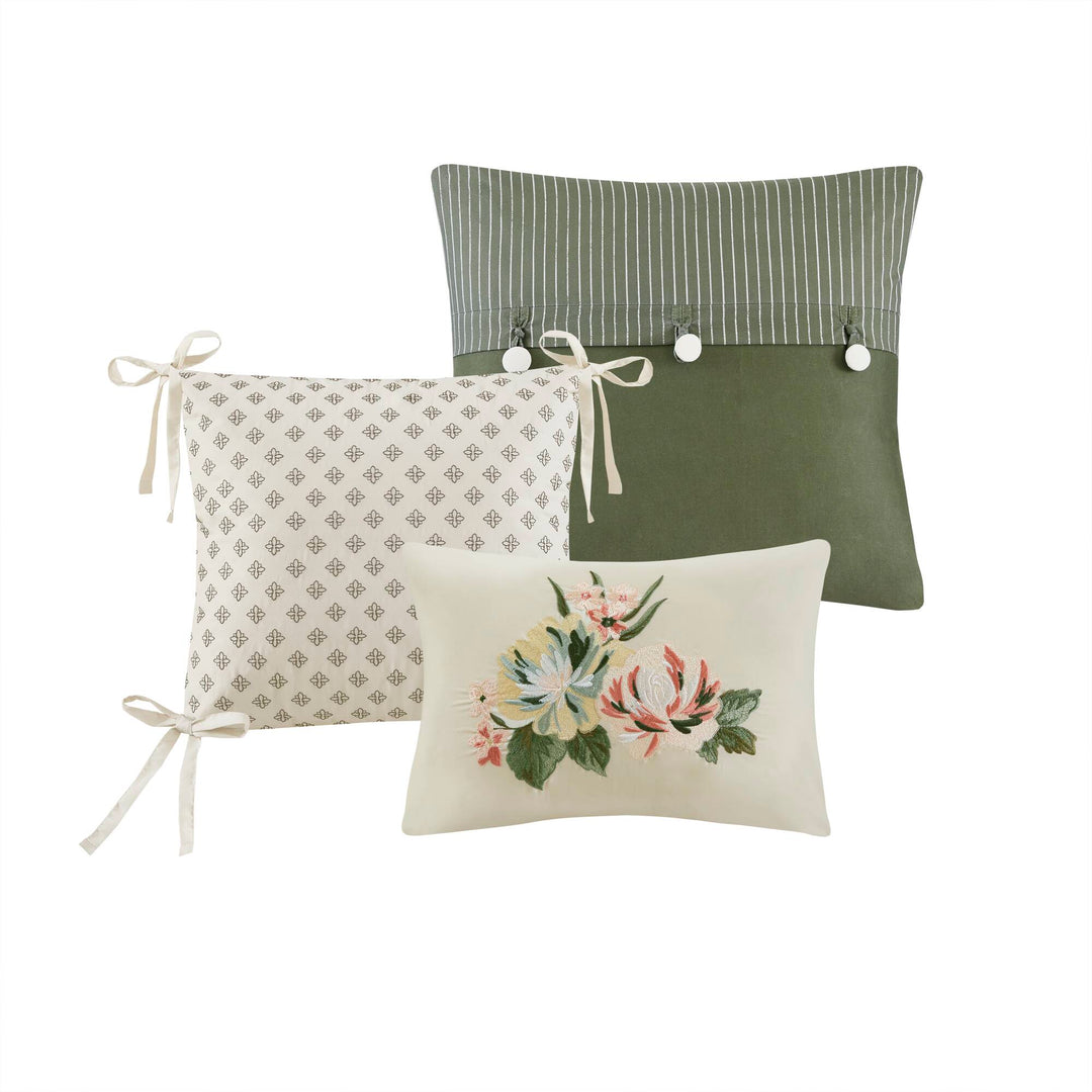 Salara Green 7 Piece Comforter Set Comforter Sets By JLA HOME/Olliix (E & E Co., Ltd)