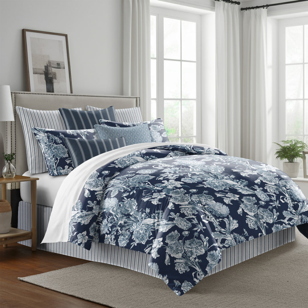 Alexandria Indigo 8 Piece Coverlet Set Coverlet By Colcha Linens