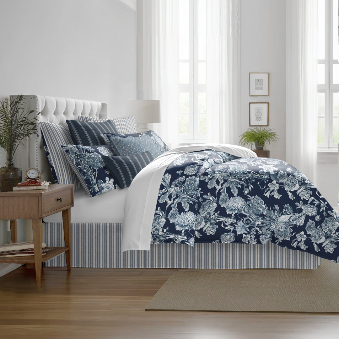 Alexandria Indigo 8 Piece Coverlet Set Coverlet By Colcha Linens