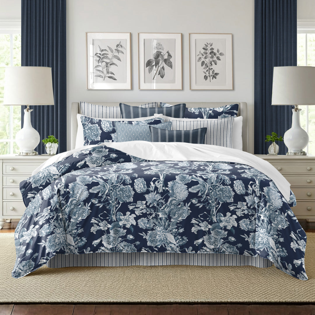 Alexandria Indigo 8 Piece Coverlet Set Coverlet By Colcha Linens