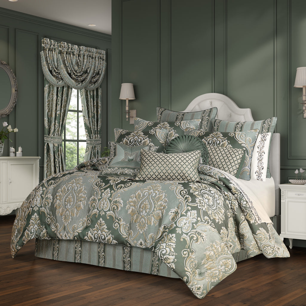 AlinaDustyTeal4PieceComforterS
