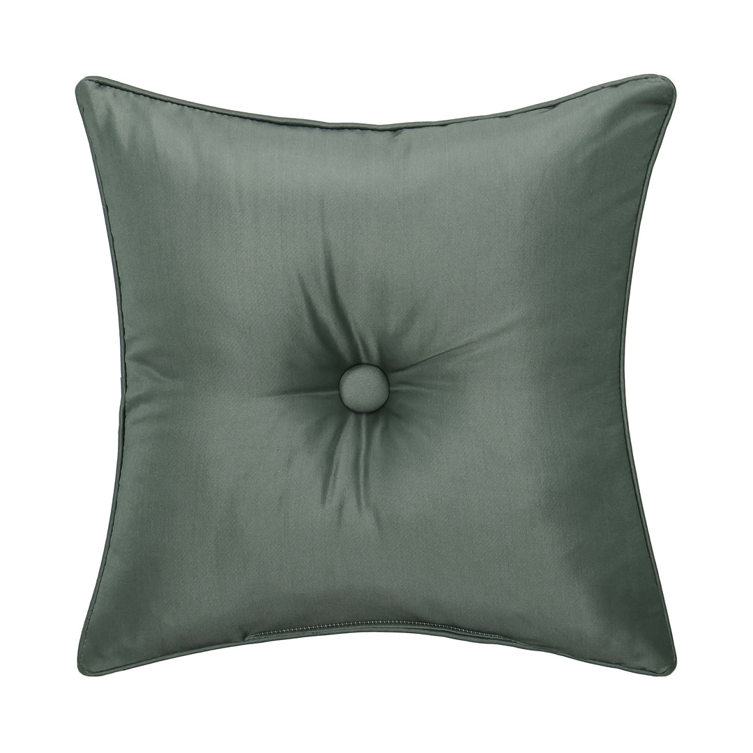 Alina Dusty Teal Square Decorative Throw Pillow 18" x 18" Throw Pillows By J. Queen New York