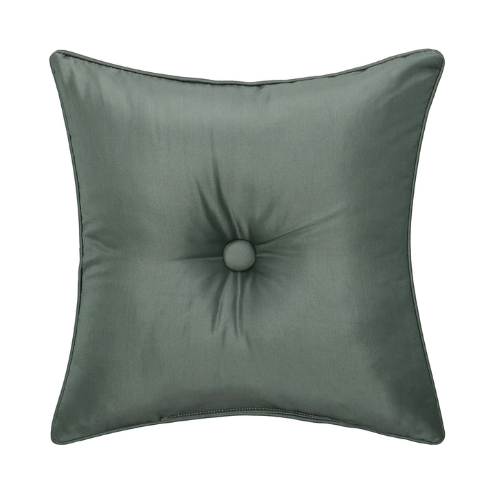 Alina Dusty Teal Square Decorative Throw Pillow 18" x 18" Throw Pillows By J. Queen New York