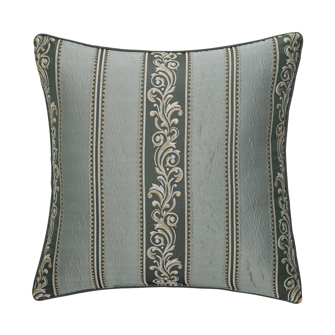 Alina Dusty Teal Square Decorative Throw Pillow 20" x 20" Throw Pillows By J. Queen New York