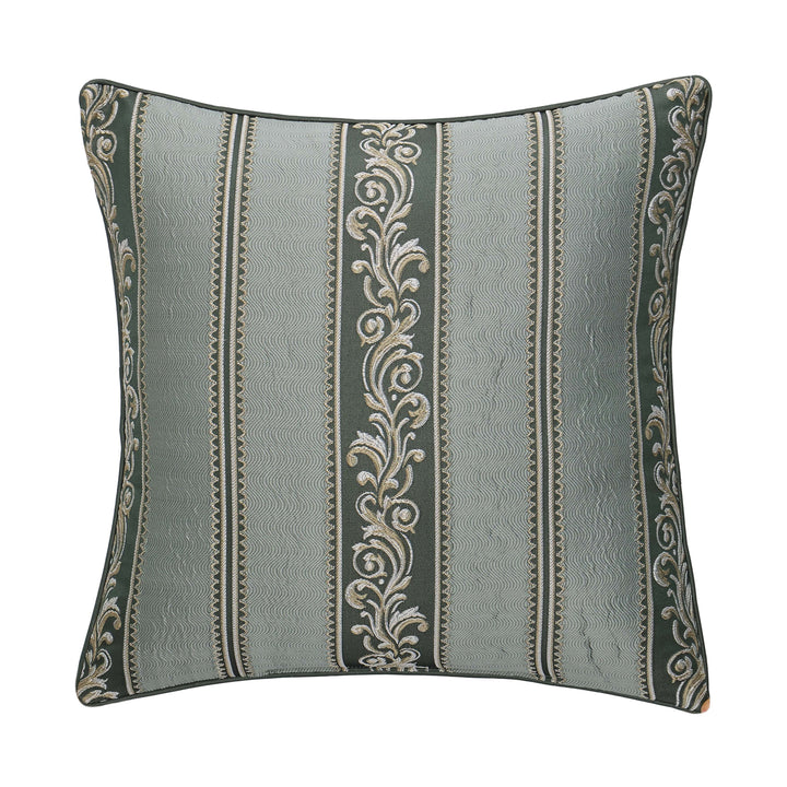 Alina Dusty Teal Square Decorative Throw Pillow 20" x 20" Throw Pillows By J. Queen New York