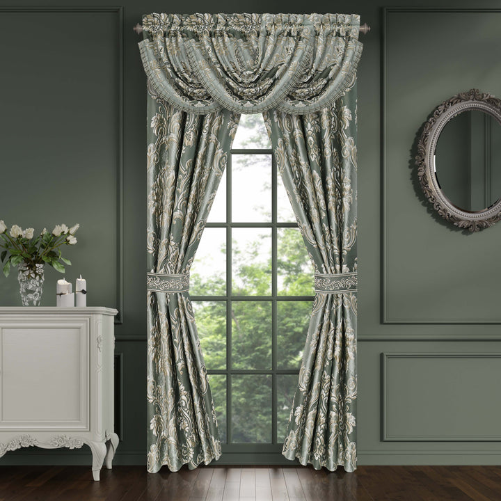 Alina Dusty Teal Window Panel Pair Window Panels By J. Queen New York