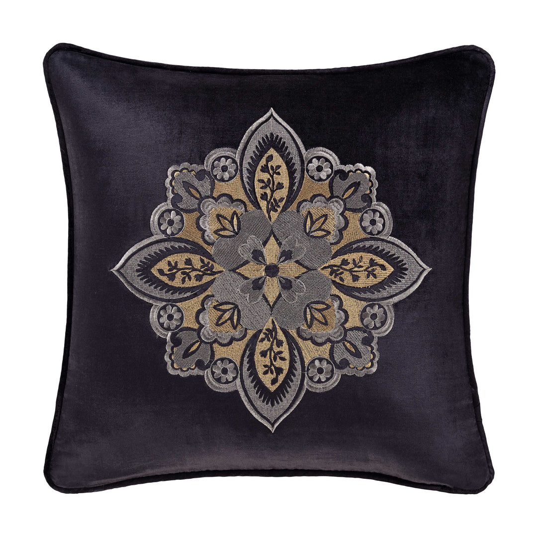 Amara Indigo Square Decorative Throw Pillow 18" x 18" Throw Pillows By J. Queen New York