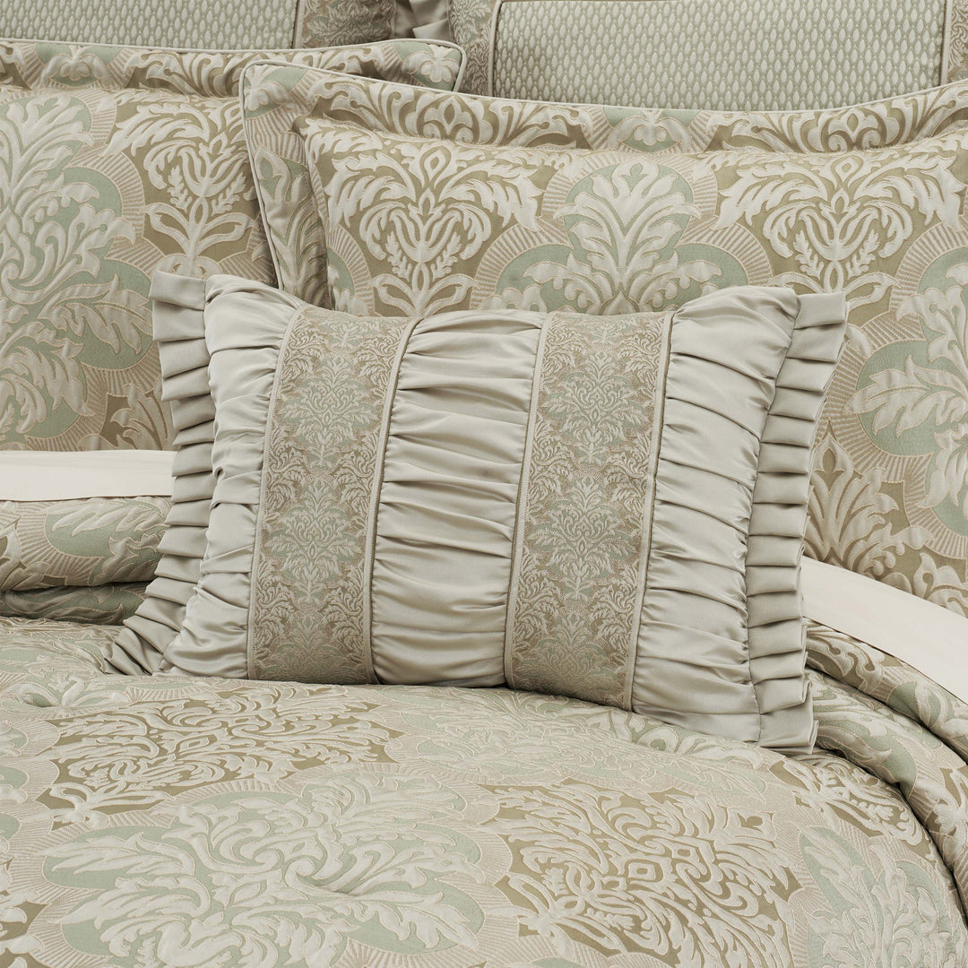 Anastasia Aqua Boudoir Decorative Throw Pillow 20" x 15" Throw Pillows By J. Queen New York