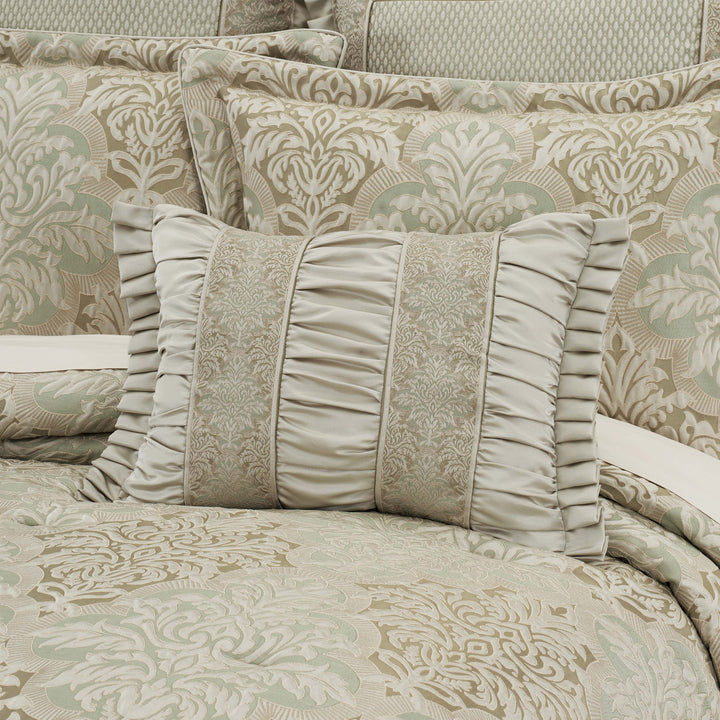 Anastasia Aqua Boudoir Decorative Throw Pillow 20" x 15" Throw Pillows By J. Queen New York