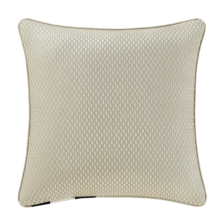 Anastasia Aqua Square Embellished Decorative Throw Pillow 20" x 20" Throw Pillows By J. Queen New York