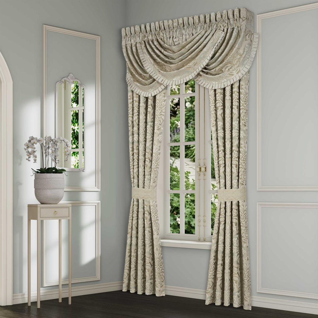 Anastasia Aqua Window Panel Pair Window Panels By J. Queen New York