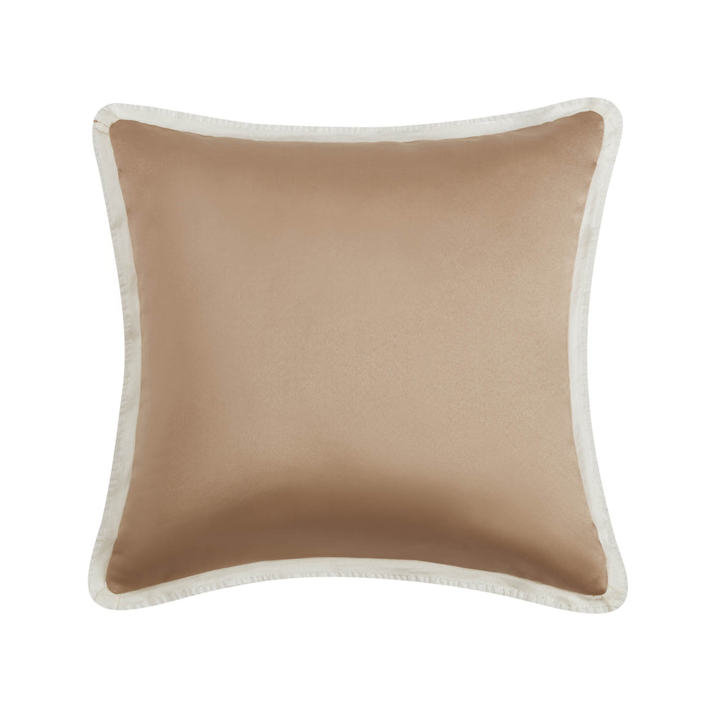 Ansonia Ivory/Gold Square Decorative Throw Pillow 16" x 16" Throw Pillows By Waterford