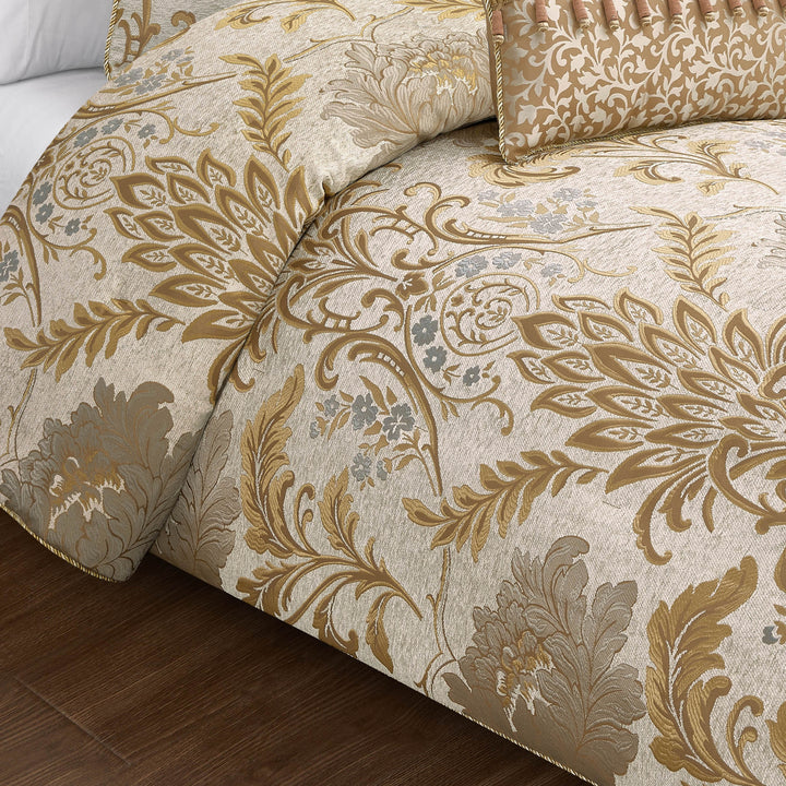 Ansonia Ivory/Gold 3 Piece Comforter Set Comforter Sets By Waterford