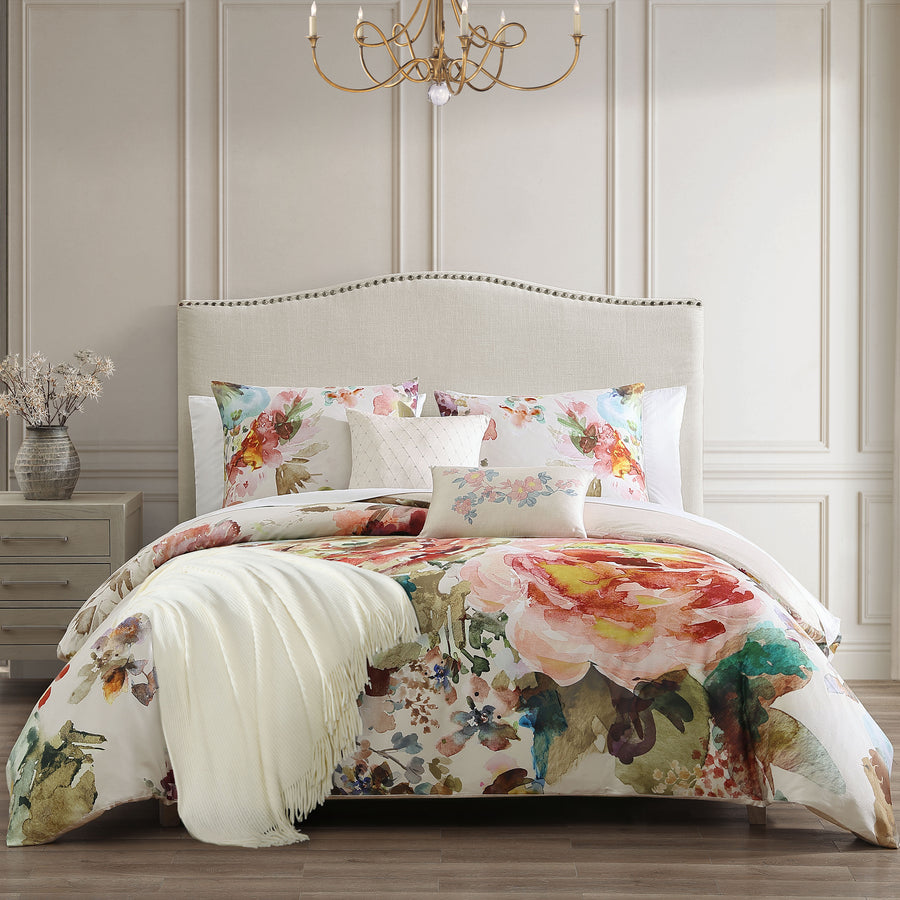 Bebejan Flower Garland 5 Piece Reversible Comforter Set – Latest Bedding