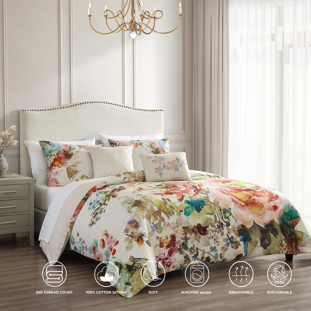 Buy online 100% Cotton Orange floral comforter