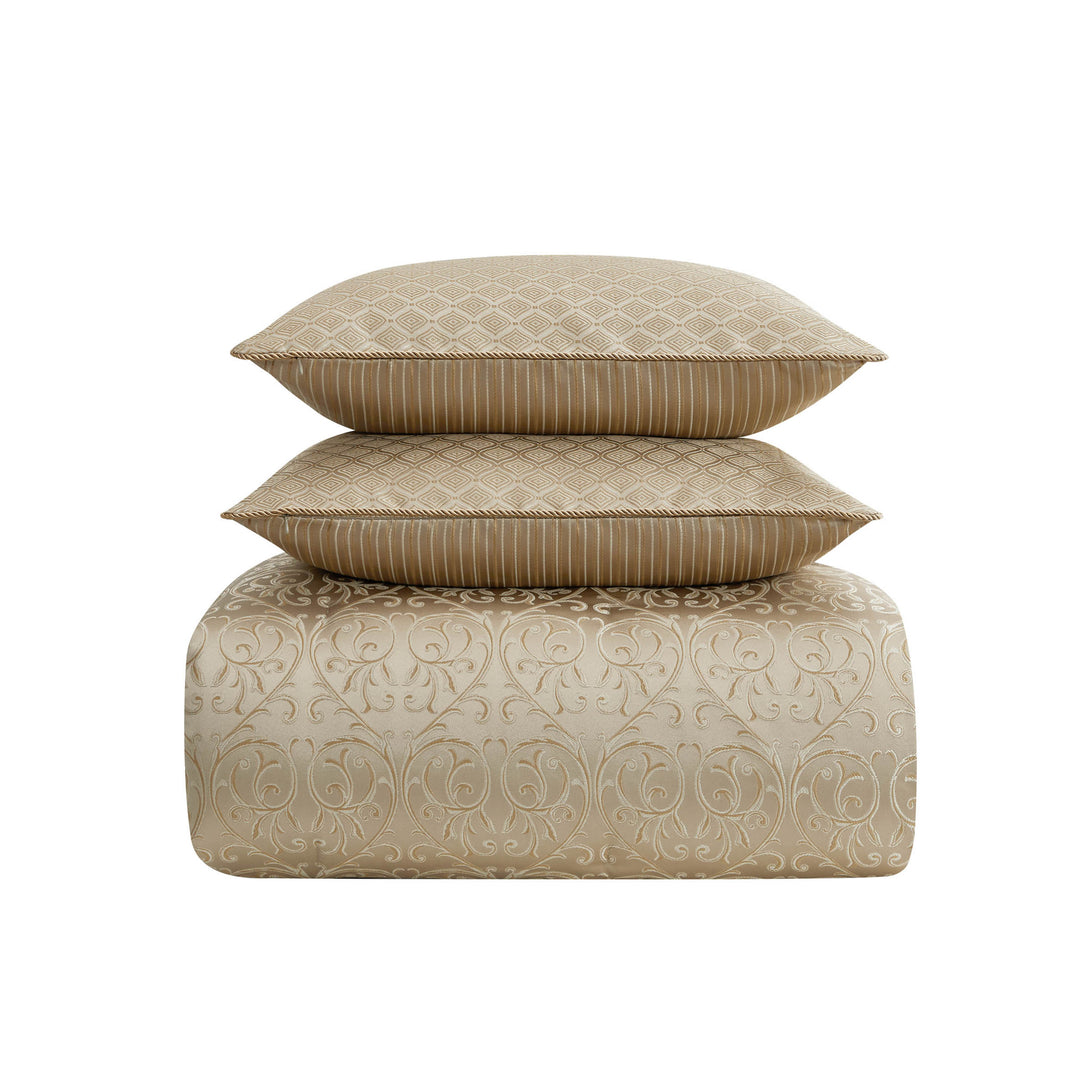 Anya Gold 3 Piece Comforter Set Comforter Sets By Waterford