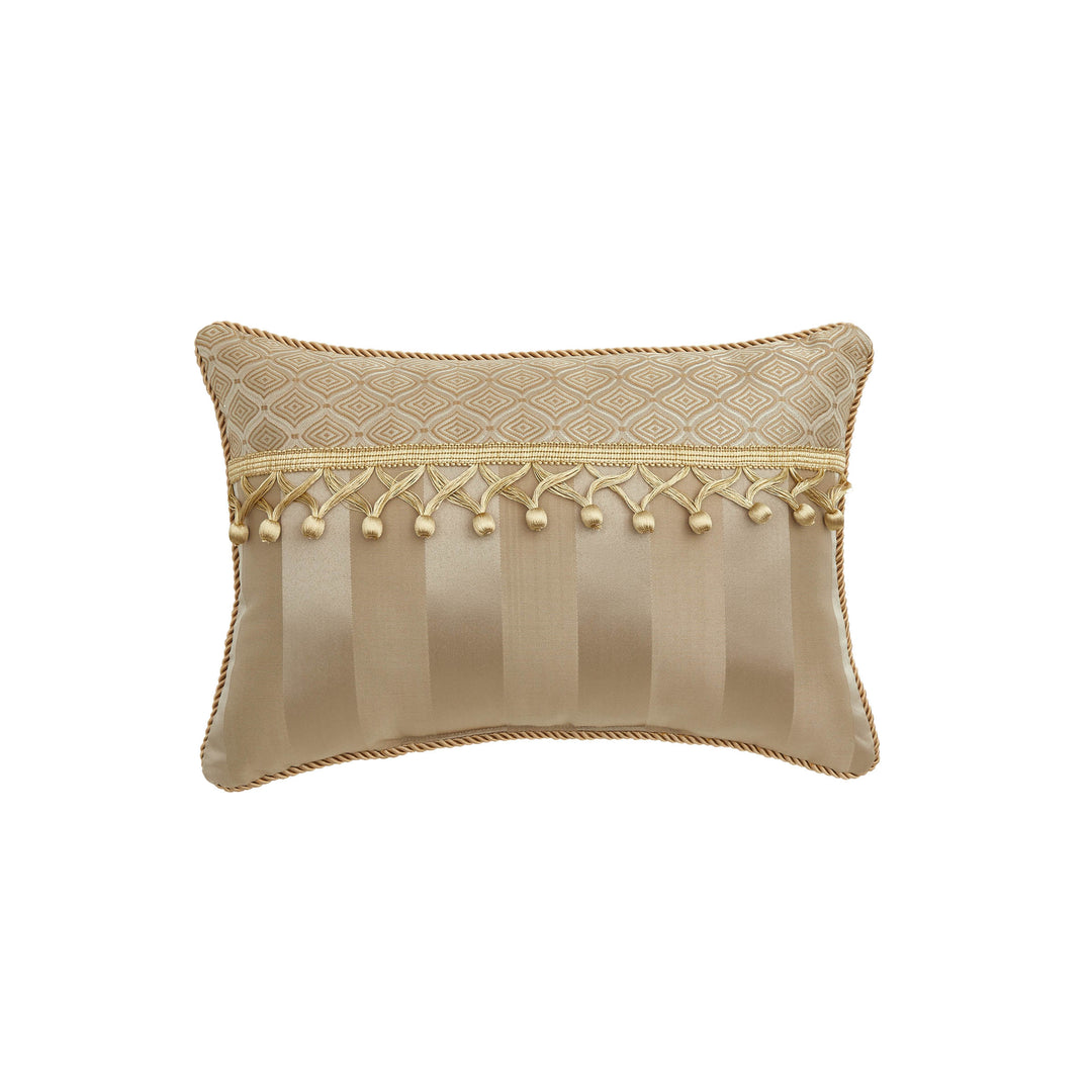 Anya Gold Oblong Decorative Throw Pillow 18" x 12" Throw Pillows By Waterford