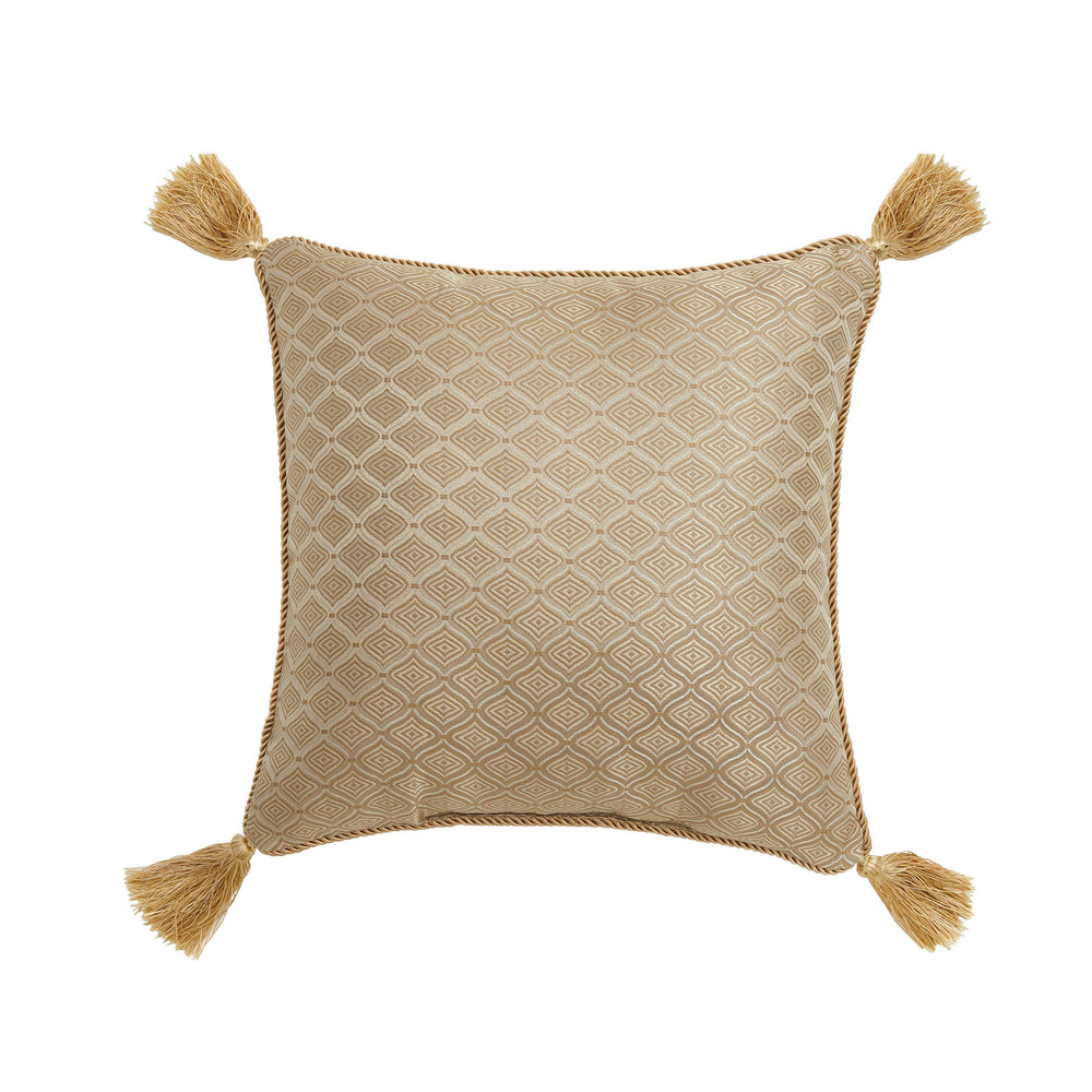Anya Gold Square Decorative Throw Pillow 18" x 18" Throw Pillows By Waterford
