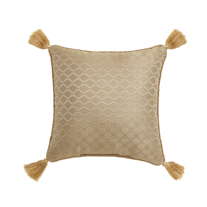 Anya Gold Square Decorative Throw Pillow 18" x 18" Throw Pillows By Waterford