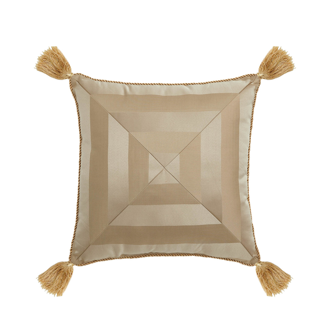 Anya Gold Square Decorative Throw Pillow 18" x 18" Throw Pillows By Waterford
