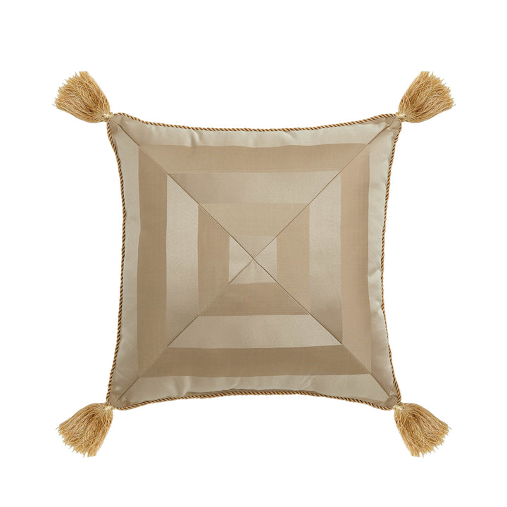 Anya Gold Square Decorative Throw Pillow 18" x 18" Throw Pillows By Waterford