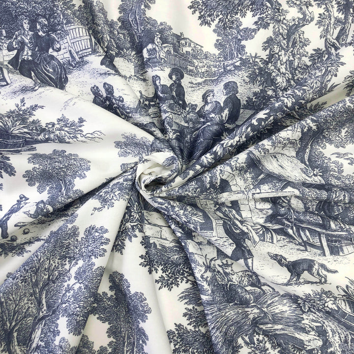 Au Village Toile Denim 8 Piece Duvet Cover Set Duvet Covers By Colcha Linens